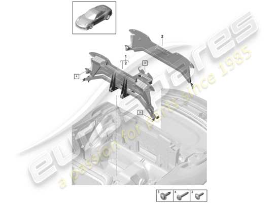 a part diagram from the Porsche 991R/GT3/RS (2016) parts catalogue