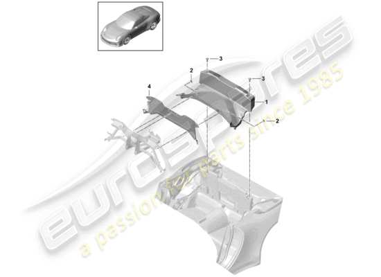 a part diagram from the Porsche 991R/GT3/RS (2017) parts catalogue