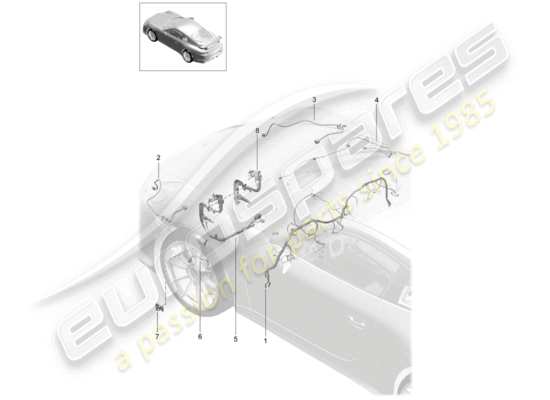 a part diagram from the Porsche 991R/GT3/RS parts catalogue