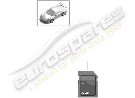 a part diagram from the Porsche 991R/GT3/RS parts catalogue