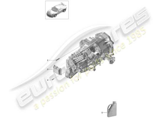 a part diagram from the Porsche 991R/GT3/RS parts catalogue