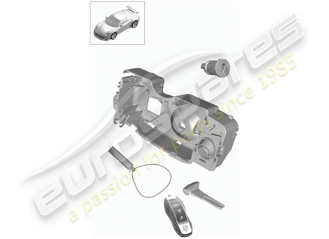 Porsche 991R/GT3/RS (2019) repair kit Part Diagram