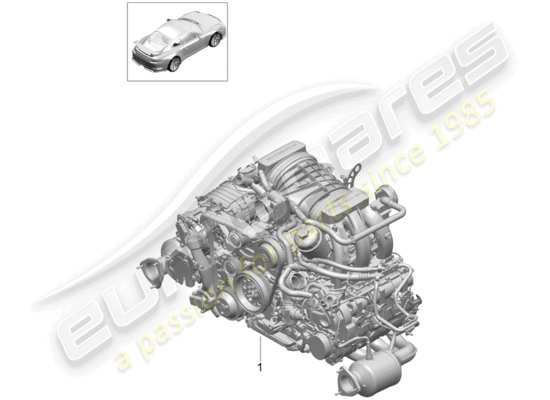 a part diagram from the Porsche 991R/GT3/RS parts catalogue