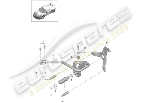 a part diagram from the Porsche 991R/GT3/RS parts catalogue