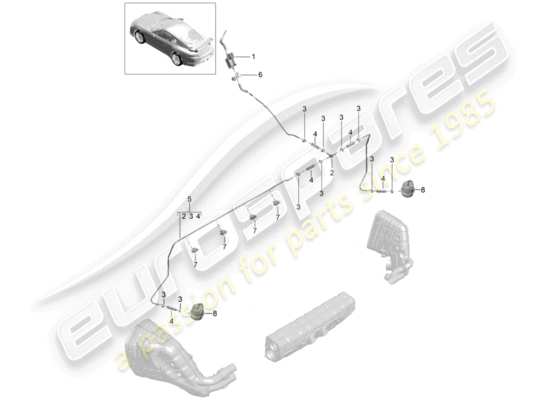 a part diagram from the Porsche 991R/GT3/RS (2019) parts catalogue