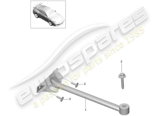 a part diagram from the Porsche 991R/GT3/RS parts catalogue