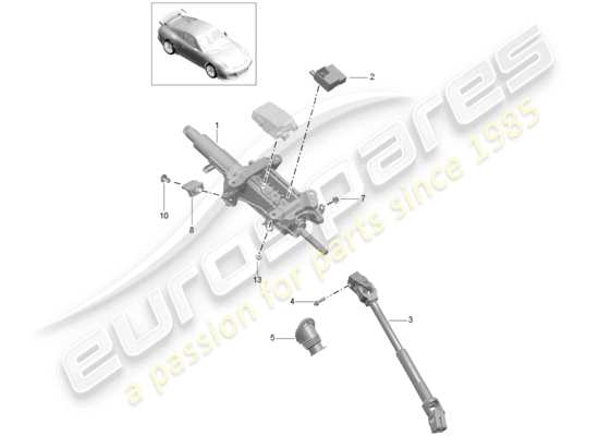 a part diagram from the Porsche 991R/GT3/RS (2020) parts catalogue