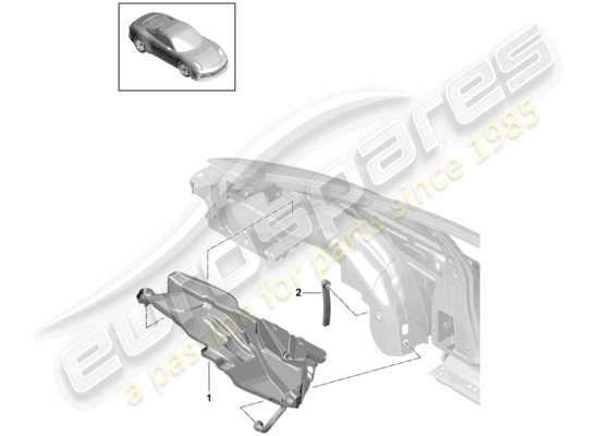 a part diagram from the Porsche 991R/GT3/RS parts catalogue