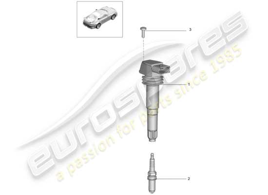 a part diagram from the Porsche 991R/GT3/RS (2020) parts catalogue