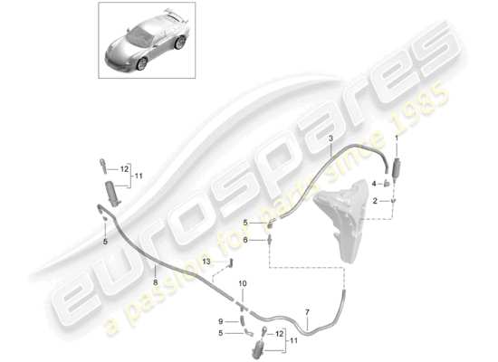 a part diagram from the Porsche 991R/GT3/RS (2020) parts catalogue