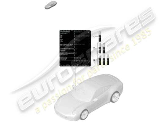 a part diagram from the Porsche 992 parts catalogue