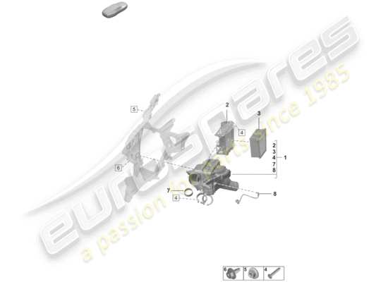 a part diagram from the Porsche 992 parts catalogue