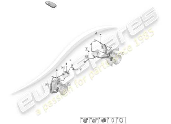 a part diagram from the Porsche 992 parts catalogue