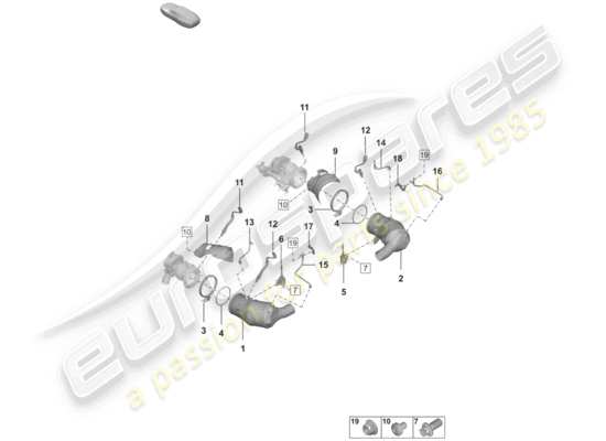 a part diagram from the Porsche 992 parts catalogue