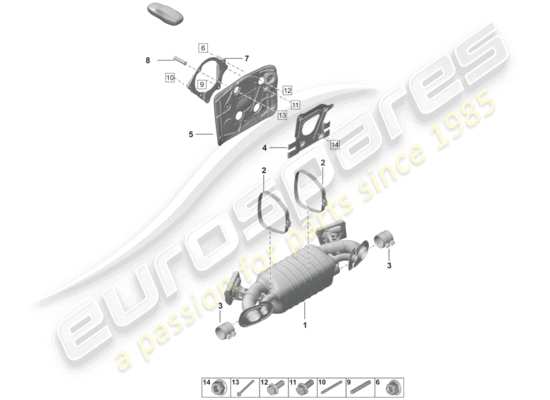 a part diagram from the Porsche 992 parts catalogue