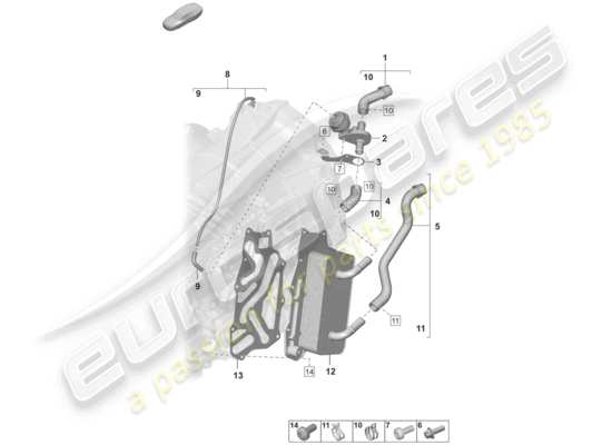 a part diagram from the Porsche 992 parts catalogue