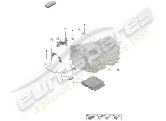 a part diagram from the Porsche 992 parts catalogue