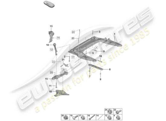 a part diagram from the Porsche 992 parts catalogue