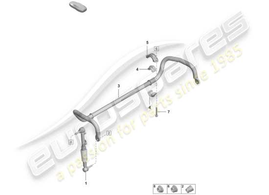 a part diagram from the Porsche 992 parts catalogue