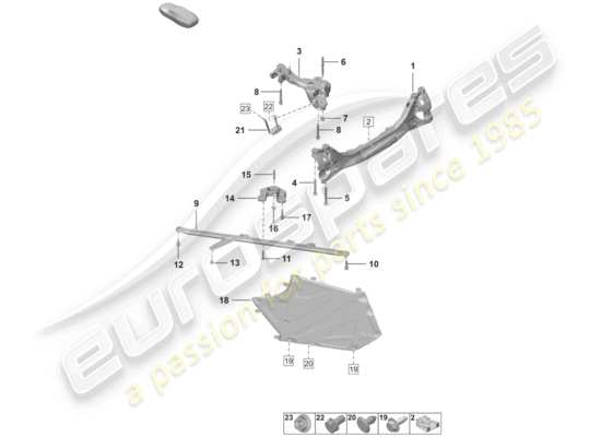 a part diagram from the Porsche 992 parts catalogue