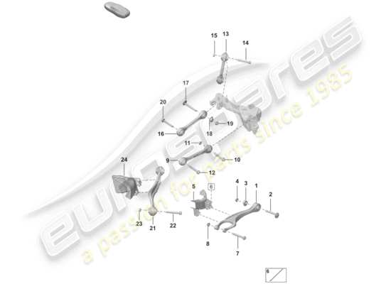 a part diagram from the Porsche 992 parts catalogue