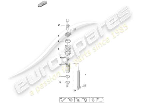 a part diagram from the Porsche 992 parts catalogue