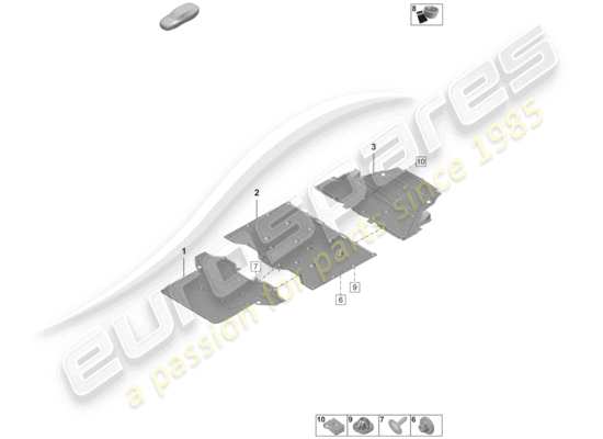 a part diagram from the Porsche 992 parts catalogue