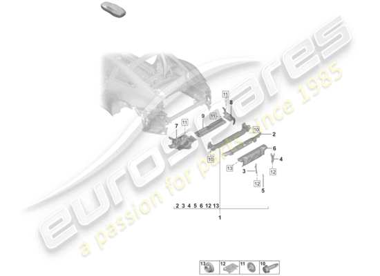 a part diagram from the Porsche 992 parts catalogue