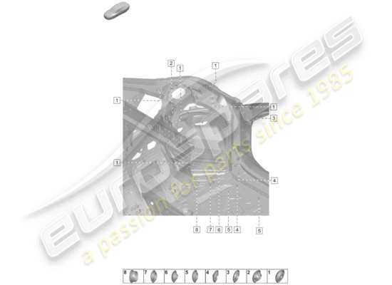 a part diagram from the Porsche 992 parts catalogue