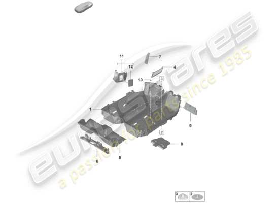 a part diagram from the Porsche 992 (2019) parts catalogue