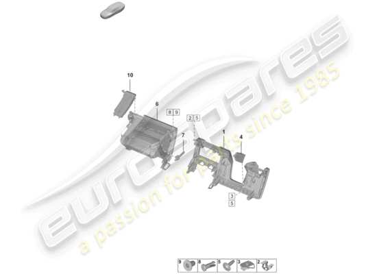 a part diagram from the Porsche 992 parts catalogue