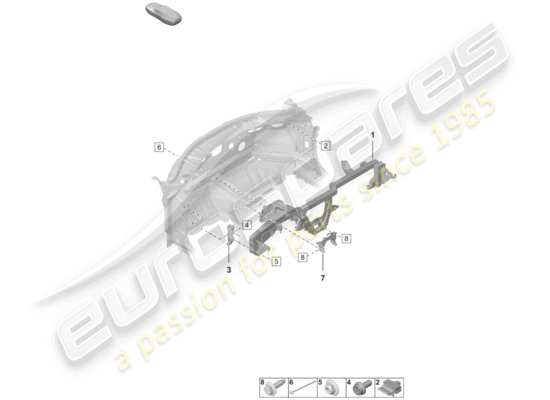 a part diagram from the Porsche 992 parts catalogue