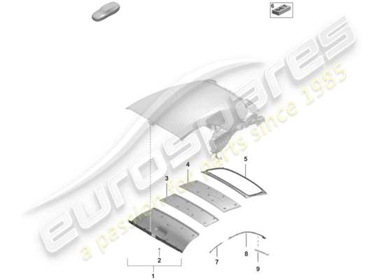 a part diagram from the Porsche 992 parts catalogue