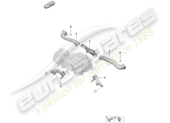 a part diagram from the Porsche 992 parts catalogue