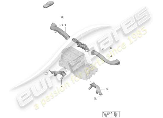 a part diagram from the Porsche 992 parts catalogue