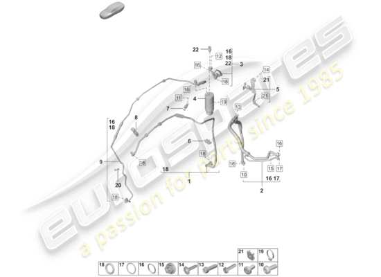 a part diagram from the Porsche 992 parts catalogue