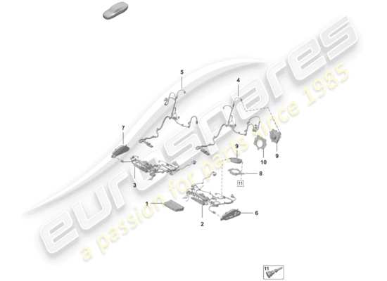 a part diagram from the Porsche 992 parts catalogue