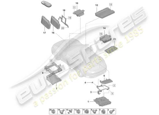 a part diagram from the Porsche 992 parts catalogue