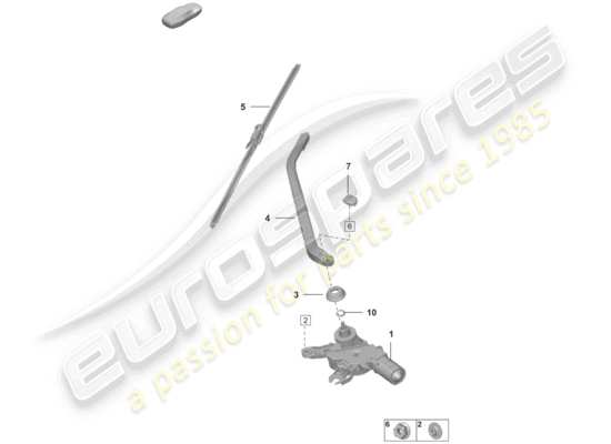 a part diagram from the Porsche 992 parts catalogue