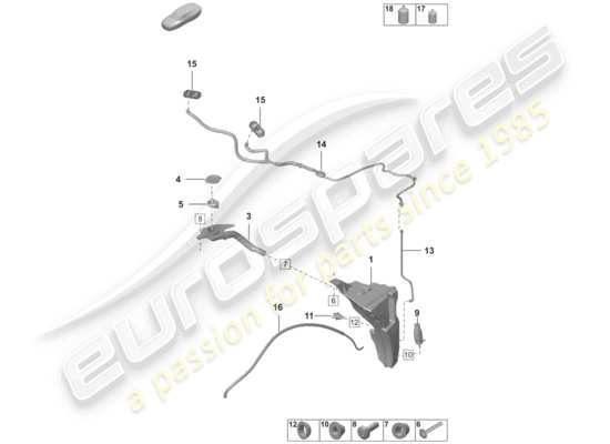 a part diagram from the Porsche 992 parts catalogue