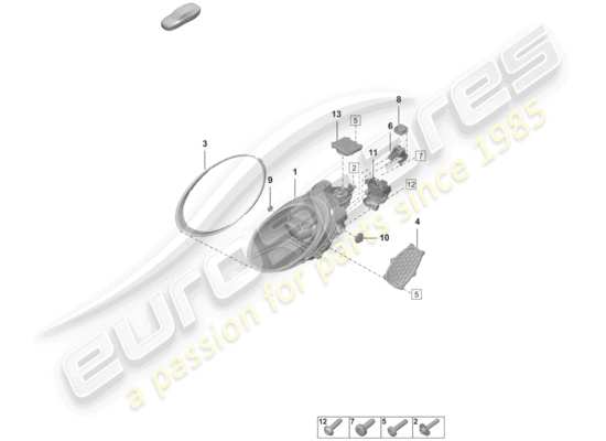 a part diagram from the Porsche 992 parts catalogue