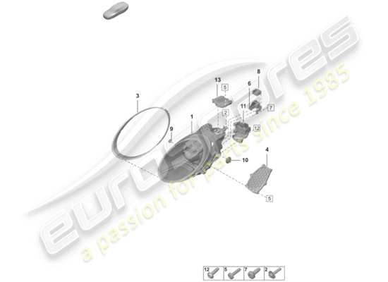 a part diagram from the Porsche 992 parts catalogue