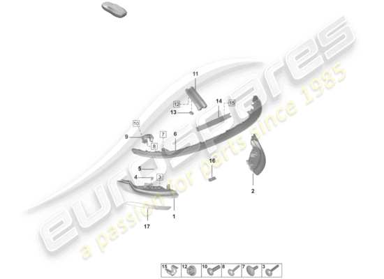 a part diagram from the Porsche 992 parts catalogue