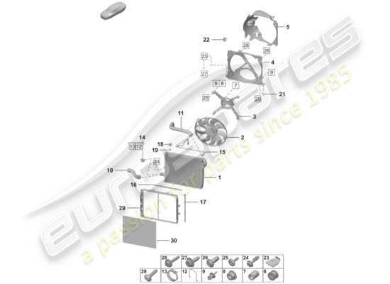 a part diagram from the Porsche 992 parts catalogue