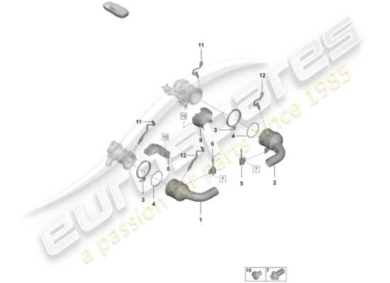 a part diagram from the Porsche 992 parts catalogue