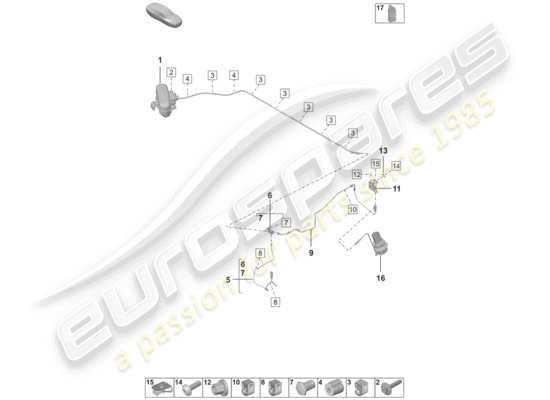 a part diagram from the Porsche 992 parts catalogue