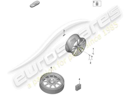 a part diagram from the Porsche 992 parts catalogue