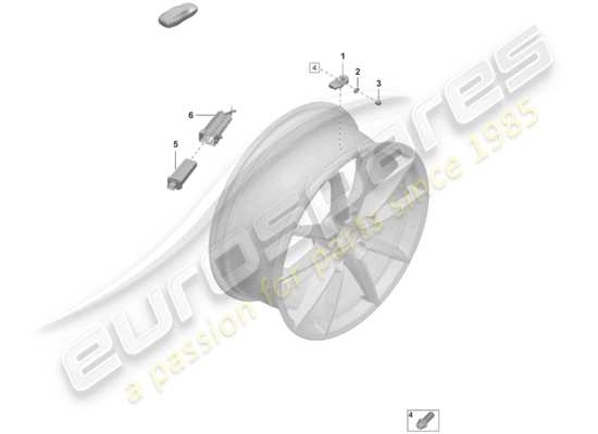 a part diagram from the Porsche 992 parts catalogue