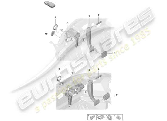 a part diagram from the Porsche 992 parts catalogue