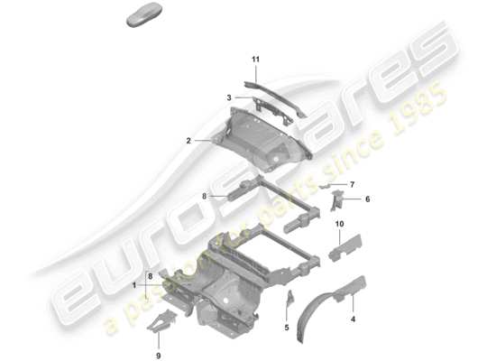 a part diagram from the Porsche 992 parts catalogue